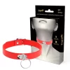 Chic Desire Vegan Leather Adjustable Red Collar - 41cm
