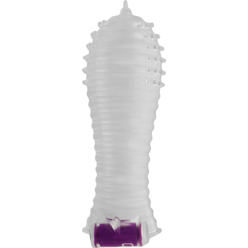 Ohmama Teksturowana nakÅ‚adka intymna z wibrujÄ…cym moduÅ‚em 15 cm