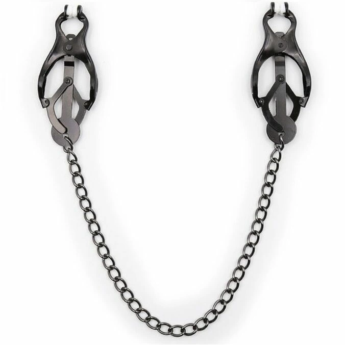 Adjustable Nipple Clamps with Black Metal Chain