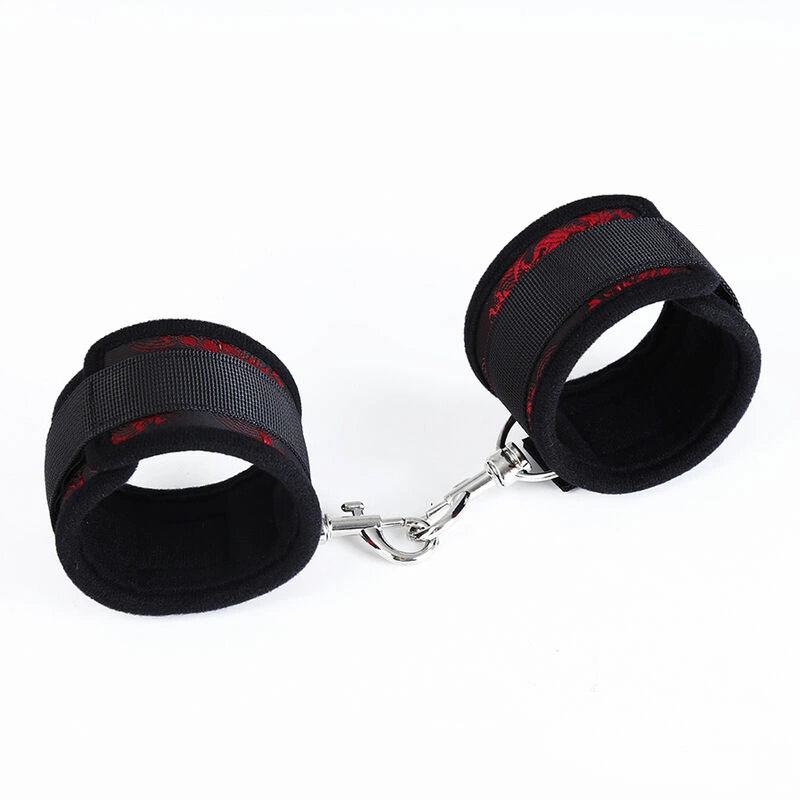 Scandal Adjustable Wrist Restraints - Black-Red