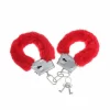 Picante Pleasure Soft Plush Handcuffs Red - Adjustable Metal Model