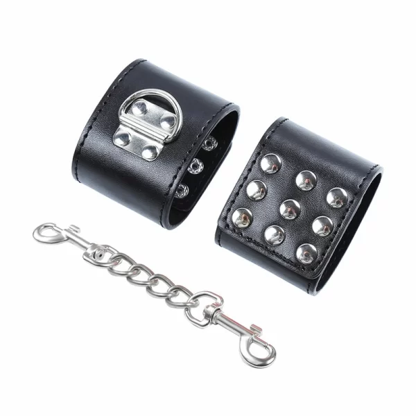 Fetish Wrist Restraints Adjustable PVC & Metal Black Universal