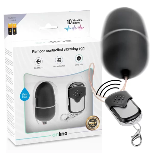 Vibrating Egg Black - Remote Control
