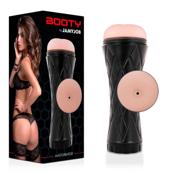 Booty Intimate Machine Anatomic Textured Sleeve TPE Black