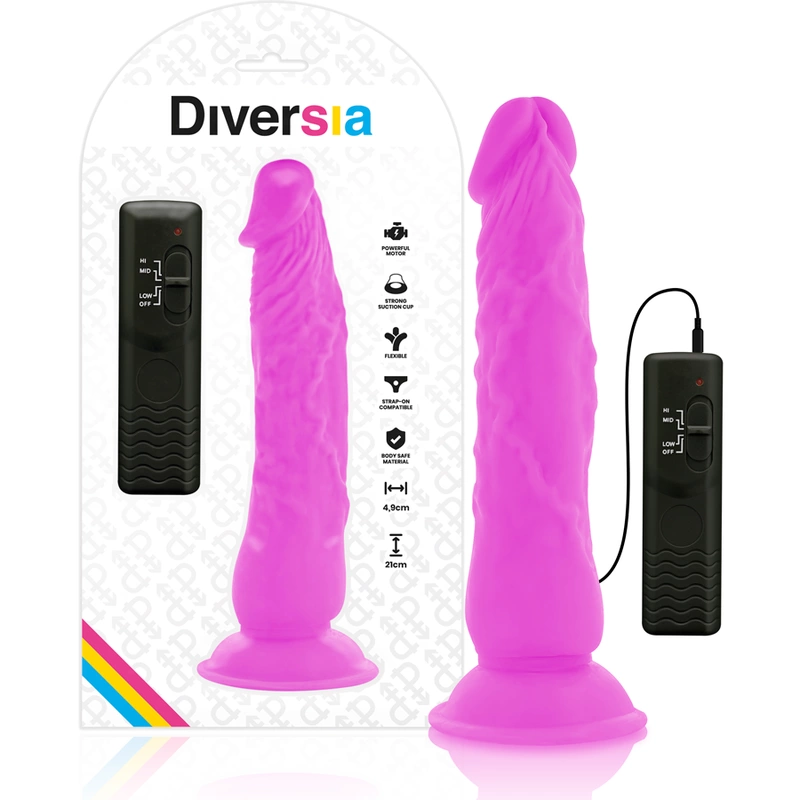 Flexible Vibrating Model Purple 21cm with Remote Control