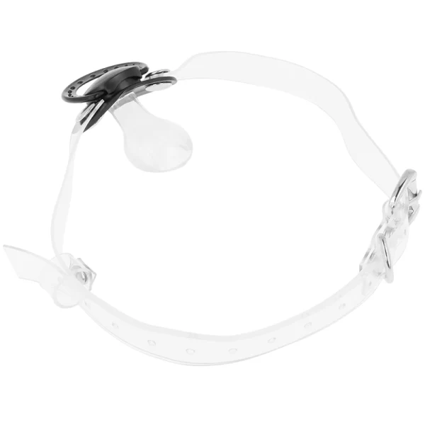 Fetish Transparent Pacifier Gag - Adjustable Harness 65.5cm