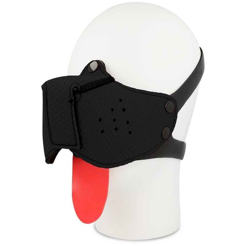 Adjustable Dog Face Costume Mask Black - 4-Position Strap