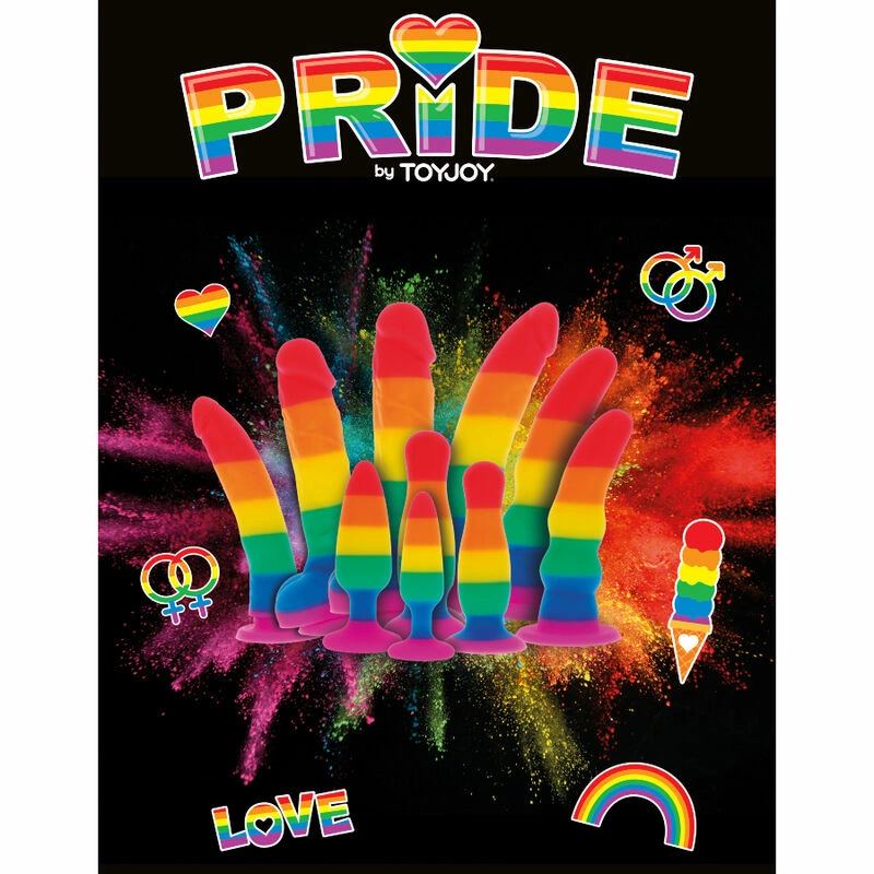 NS Novelties Pride Edition Model Rainbow 19 cm silikon satynowy