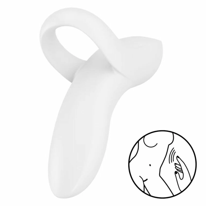 Bold Lover White - Versatile Finger-Operated Intimate Massager