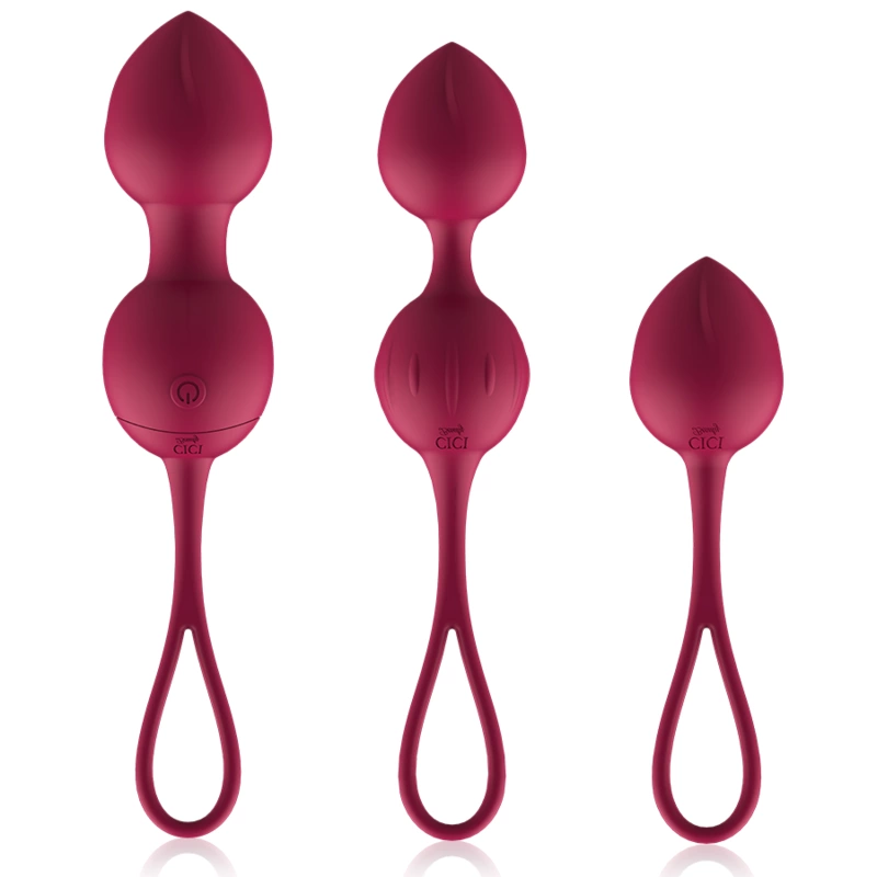 CICI Beauty Premium Zestaw 3 Kulek Kegla WibrujÄ…cych Pilot IPX7 USB