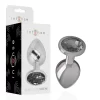 Medium Aluminum Plug Black Glass Accent 8cm x 3.3cm Medium Aluminum Plug Black Glass Accent 8cm x 3.3cm