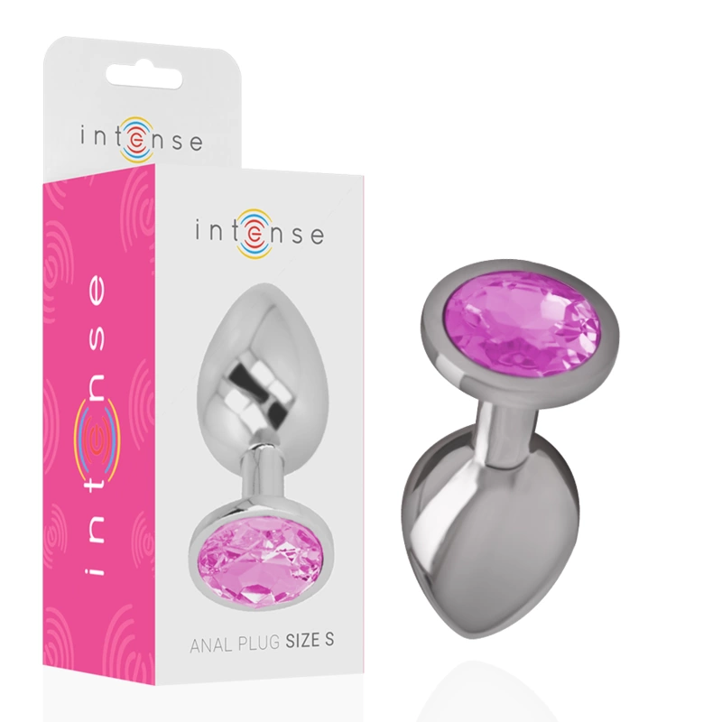 Aluminum Metal Plug Pink Crystal - Body-Safe Aluminum Metal Plug Pink Crystal - Body-Safe