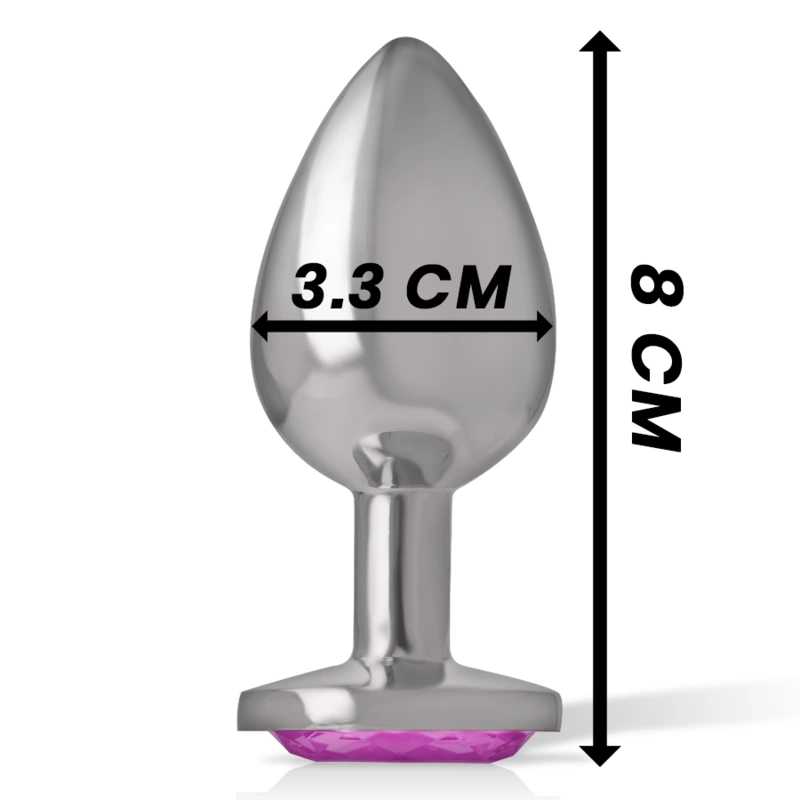 Intense Plug Metalowy z RoÅ¼owym KrysztaÅ‚em Rozmiar M Elegancki Design