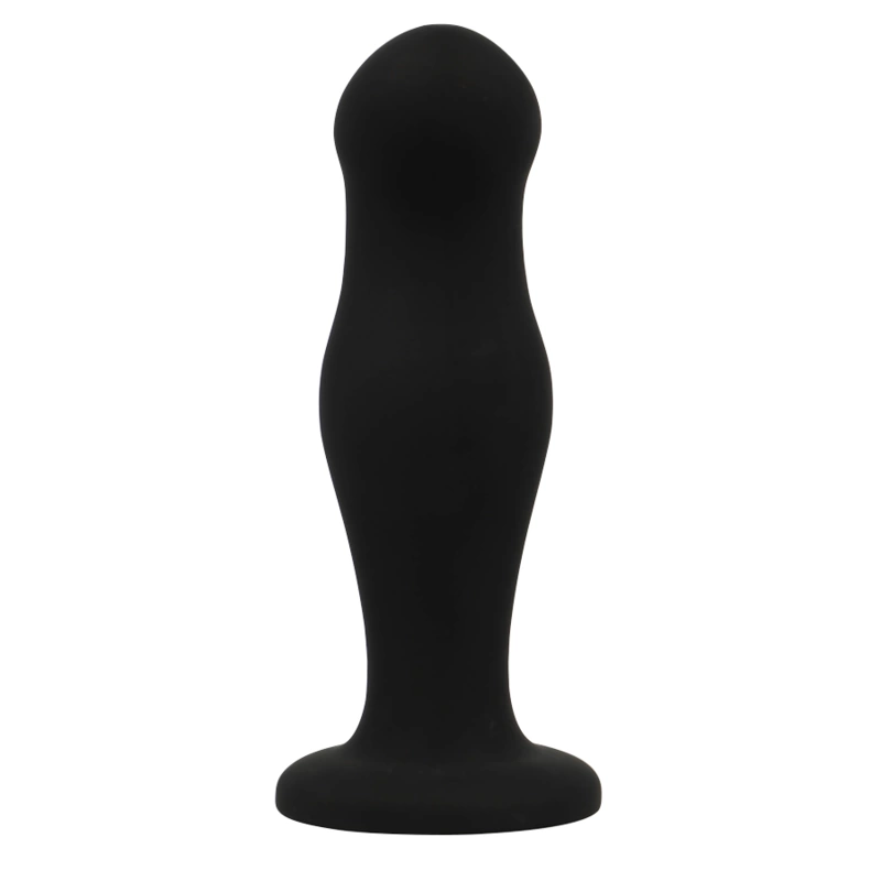 Black&Silver Sean Czarny Korek Anatomiczny Silikonowy Premium - Anelma Black&Silver Sean Czarny Korek Anatomiczny Silikonowy Premium