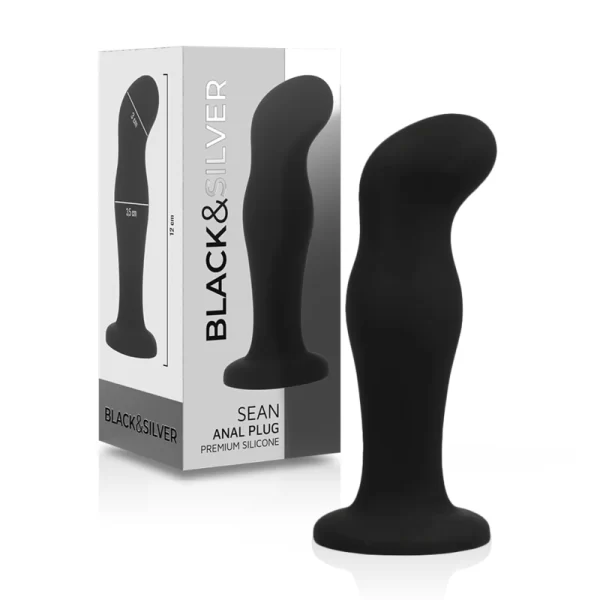 BLACK&SILVER Sean Plug Premium Silicone Black Intimate Accessory