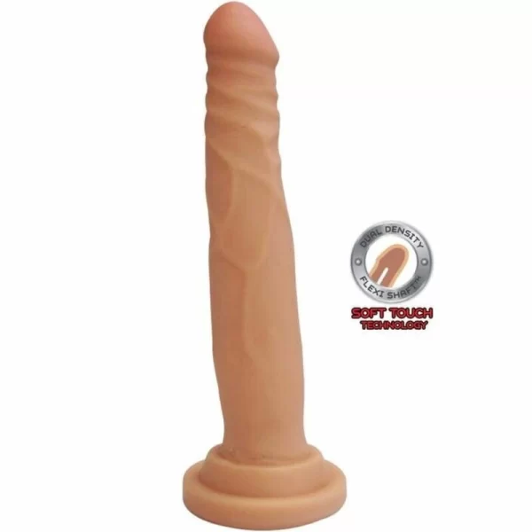 Dual Density Intimate Device 19 cm Skin Tone Suction Base