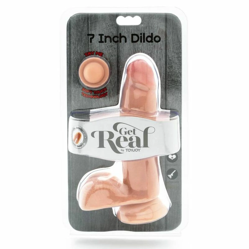 GET REAL Model Double Density 12 cm Naturalny z PrzyssawkÄ… TPE