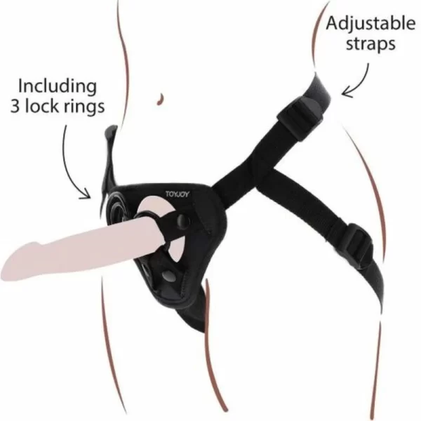 Adjustable Strap-On Harness Black - Universal Fit