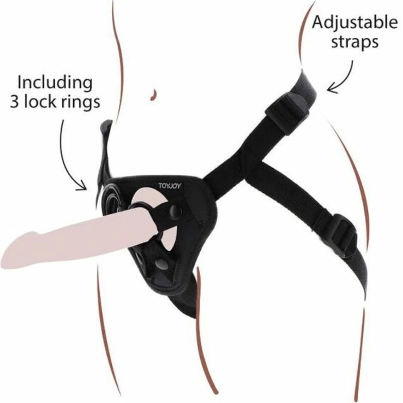 Adjustable Strap-On Harness Black - Universal Fit