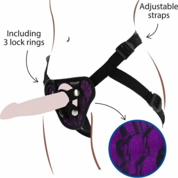 Adjustable Lace Strap Harness Purple - Universal Size