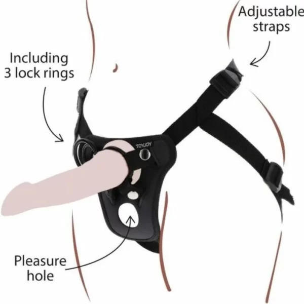 Pleasure Harness Black - Adjustable Comfort System