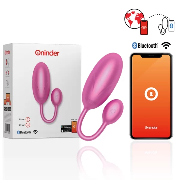 Tokyo Pink Vibrating Egg 7.5x3.2cm App-Controlled Waterproof