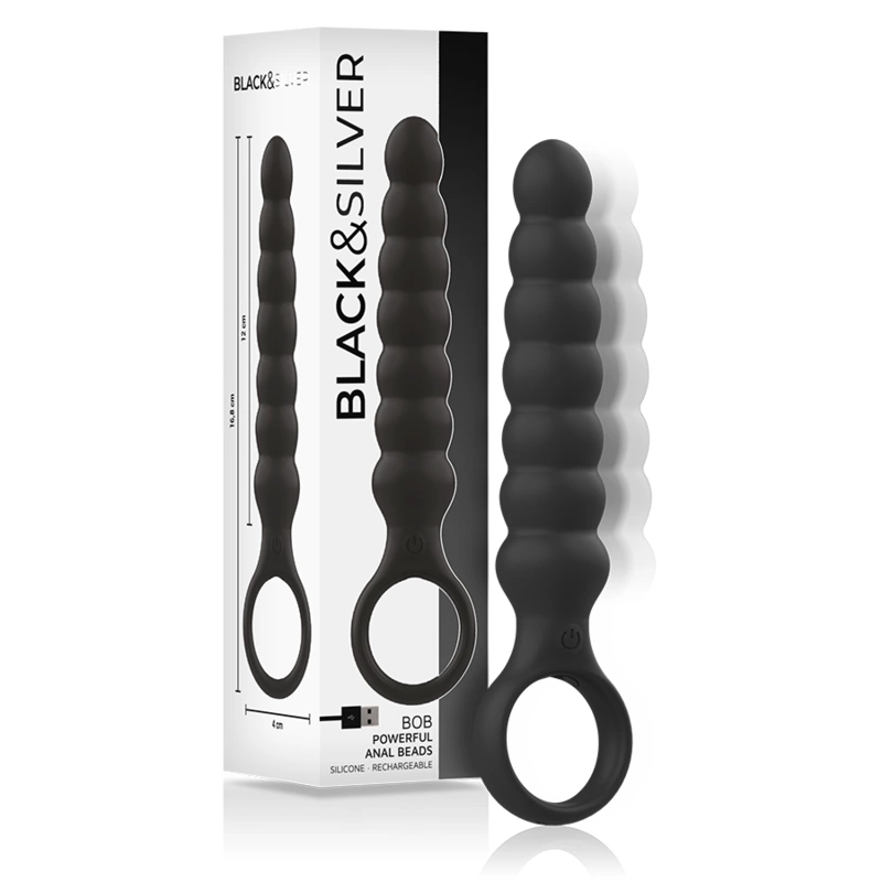 & Silver Bob Silicone Intimate Massager with 10 Vibration Modes