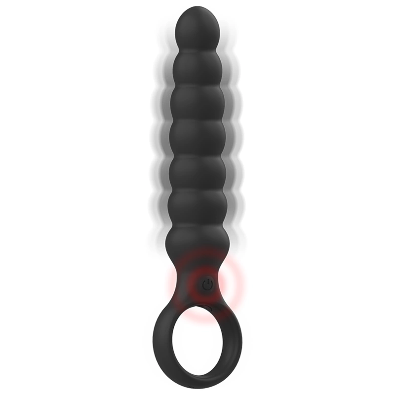 Black&Silver Bob silikonowy aplikator analny z wibracjÄ…