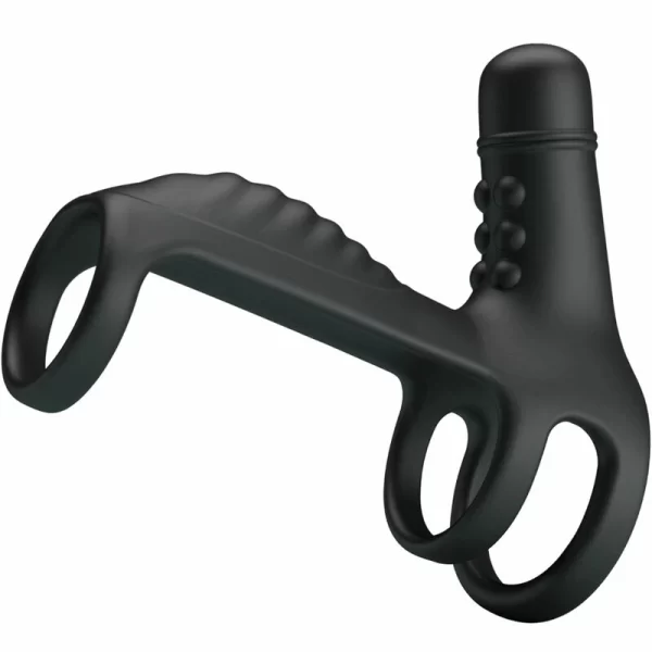 Elastic Silicone Vibration Extension Sleeve Black 10 Modes