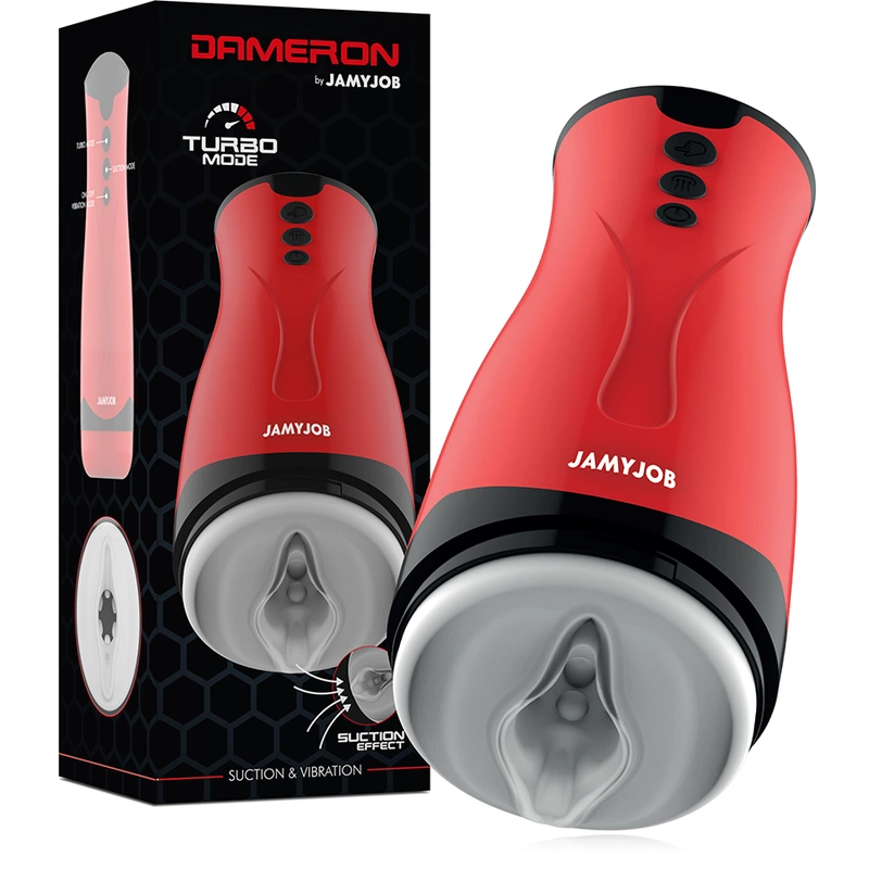 Dameron Intimate Device Suction & Vibration Rechargeable Red