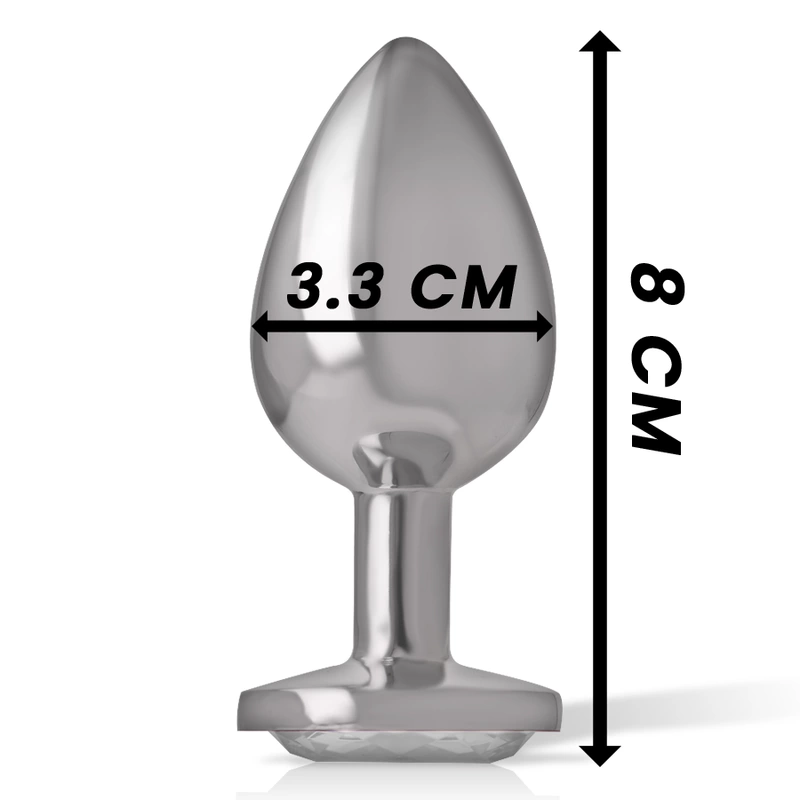 Intense Korek Metalowy Rozmiar M Białe Serce Aluminium Elegancki Intense Korek Metalowy Rozmiar M Białe Serce Aluminium Elegancki