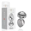 Metal Anal Plug White Heart - Luxury Aluminum