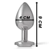 Intense Korek Metalowy Aluminium BiaÅ‚e Serce L 9cm x 4cm