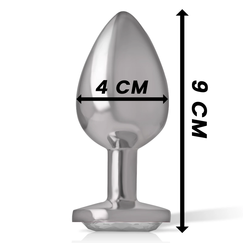 Intense Korek Metalowy Aluminium BiaÅ‚e Serce L 9cm x 4cm
