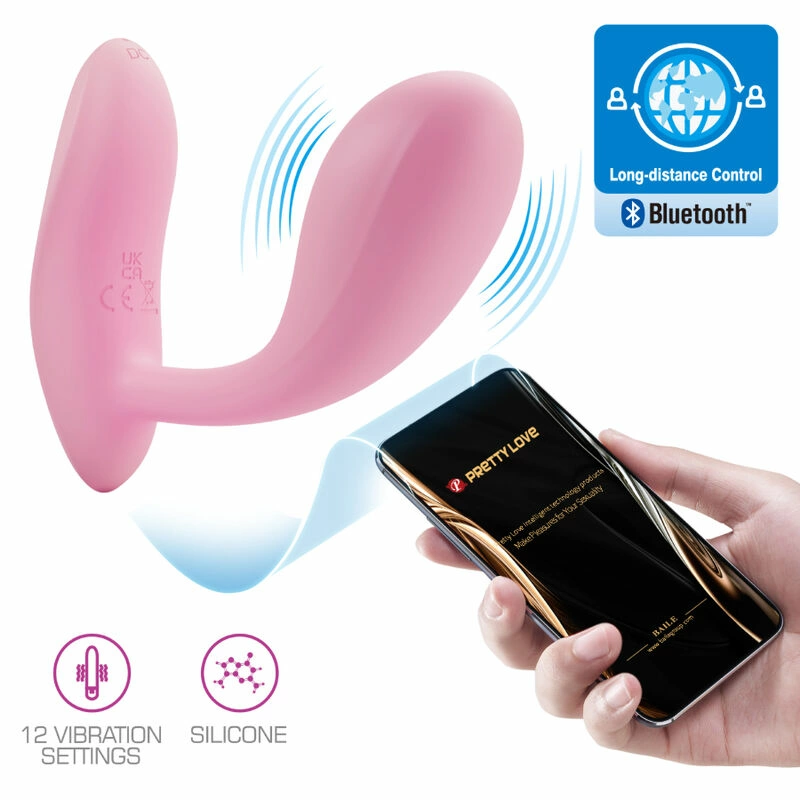 Baird Pink Intimate Machine 12 Modes App Control Silicone