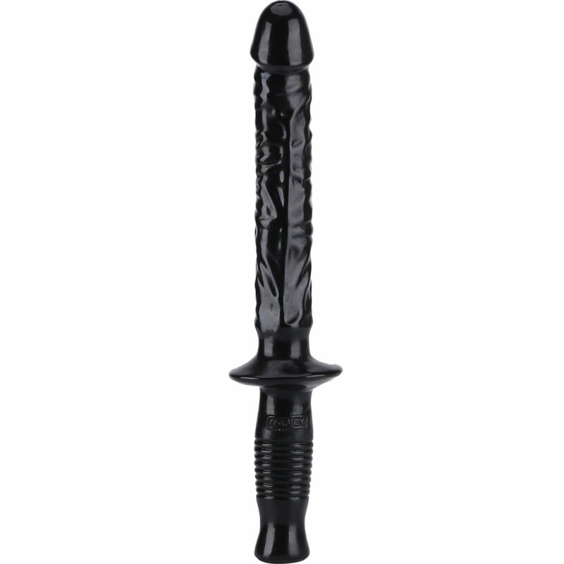 The Manhandler 38 cm Black - Anatomical Intimate Wand PVC