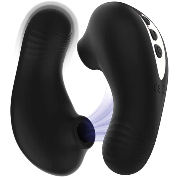 Shushu Pro Pocket Black Intimate Device Dual Jet Motors 11cm