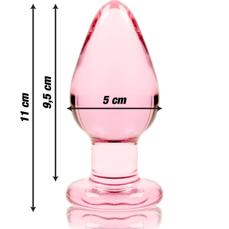 Ibiza Nebula Series Model 3 - szklany korek anatomiczny roÅ¼owy 11 cm