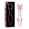 Ibiza Nebula Series Model 7 Intimate Plug Borosilicate Glass Pink 13.5cm - Anelma Ibiza Nebula Series Model 7 Intimate Plug Borosilicate Glass Pink 13.5cm
