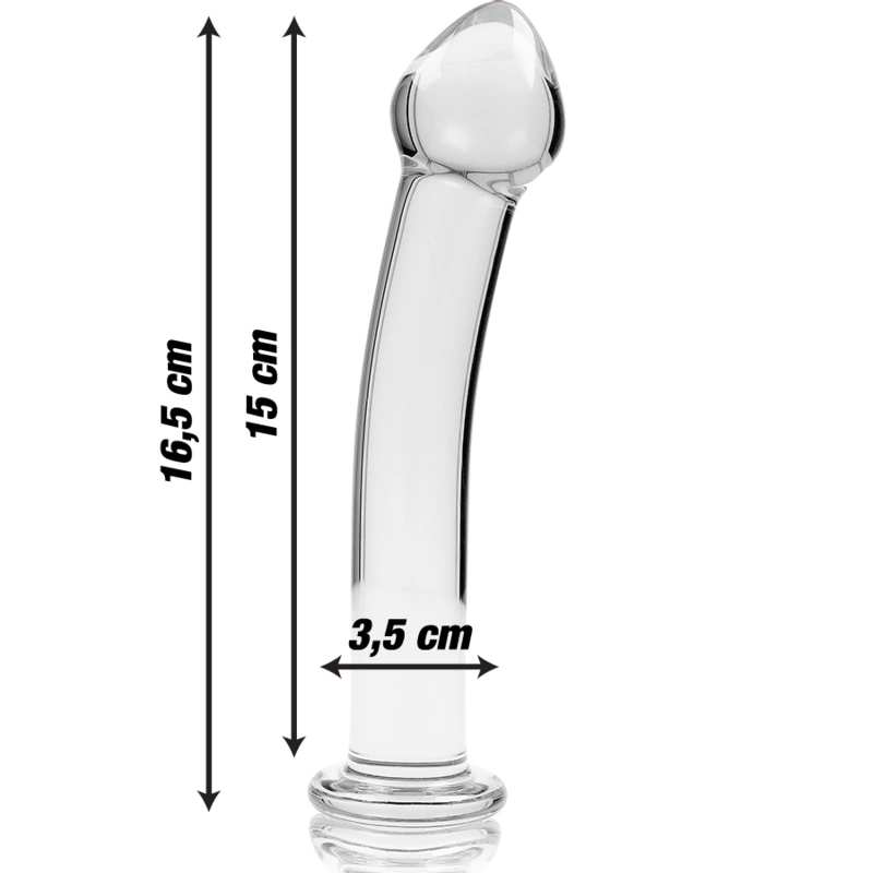 Ibiza Nebula Series Model 11 szklana forma intymna 16cm transparentna