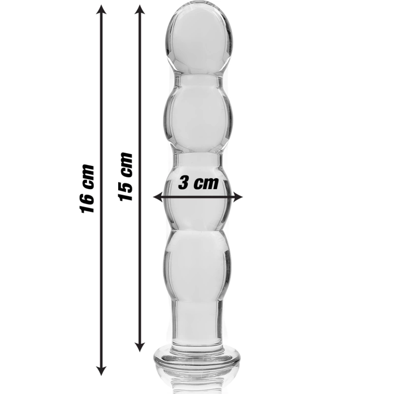 Ibiza Nebula Series Model 10 Szklany PrzyrzÄ…d Intymny 16.5cm Transparentny