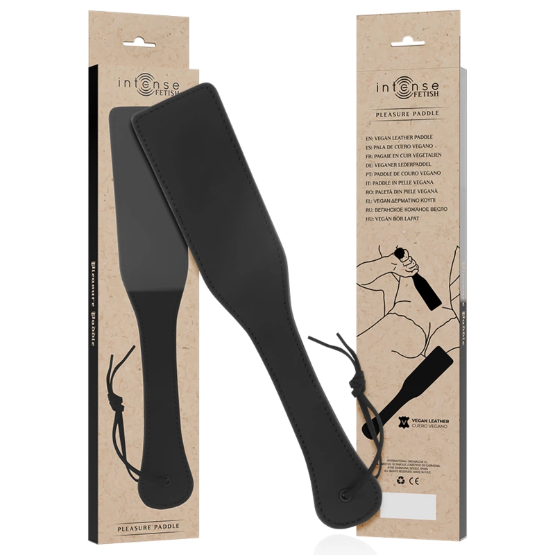FETISH Vegan Leather Impact Paddle 32.5cm Ergonomic Black