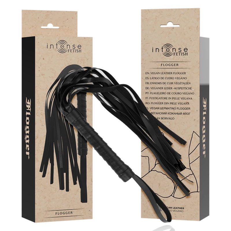 FETISH Vegan Leather Impact Flogger - Ergonomic Handle