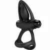 Black Silicone Ring - 10-Mode Rechargeable System