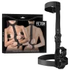 Adjustable Vegan Leather Collar & Wrist Restraint Set