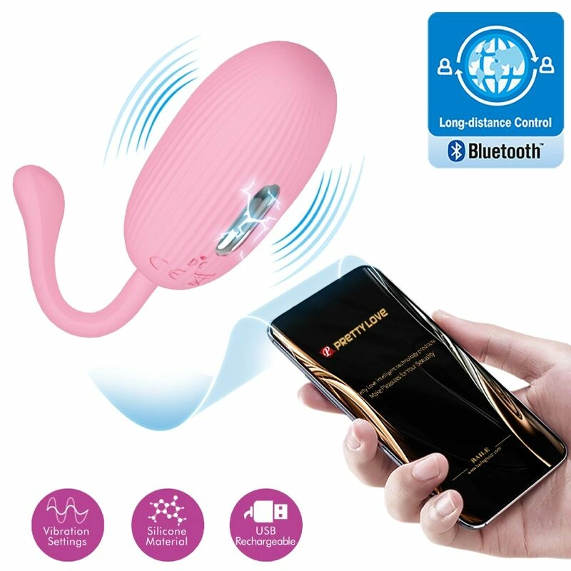 Doreen Pink Wireless Vibrating Egg with Mobile App Control