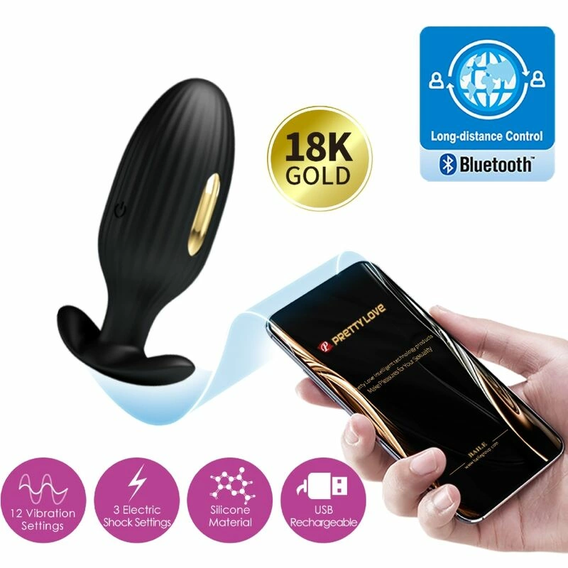 Jefferson App-Controlled Black Anal Plug