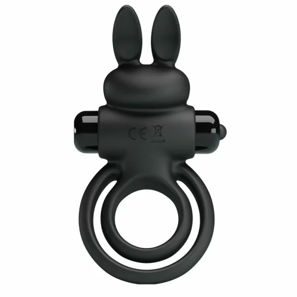 Vibrating Silicone Ring III Rabbit Black 10-Mode System