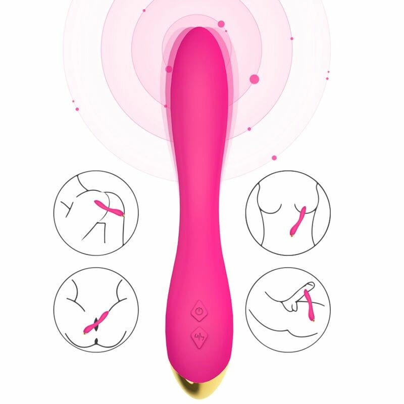 ARMONY Flamingo wielopozycyjny wibrator fuksja silikonowy 222mm