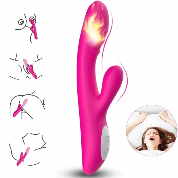 SPARK Vibrator Heat Effect Fuchsia - Dual Motor